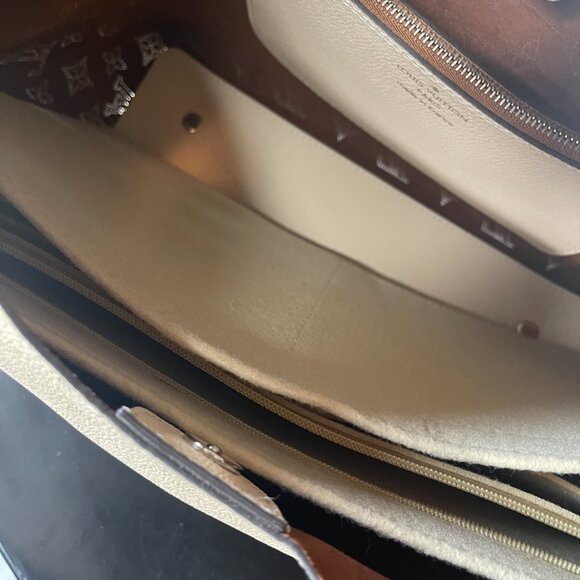 Authentic Louis Vuitton Monogram Carmel Hobo Mahina Leather Shoulder Tote Bag - Picture 10 of 16